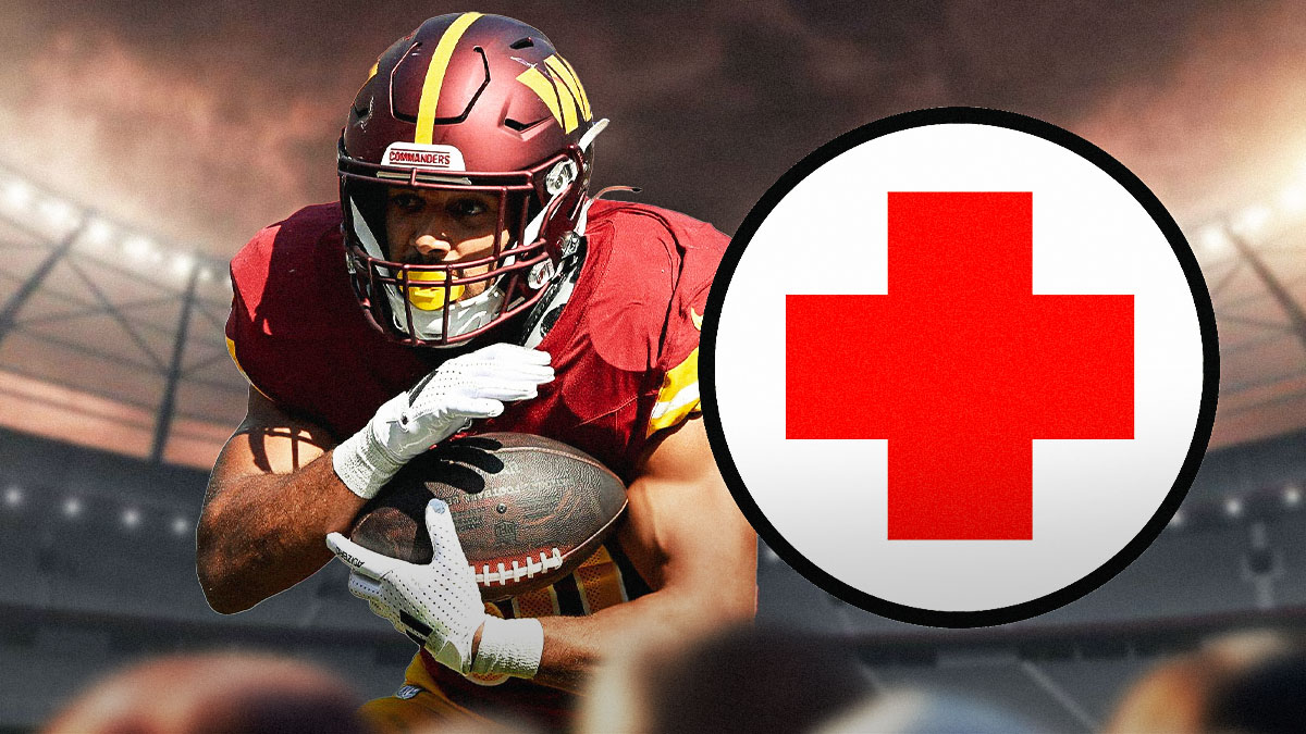 Austin Ekeler, Austin Ekeler injury, Commanders, Bengals, Commanders Bengals, Austin Ekeler (Commanders) with medical cross symbol
