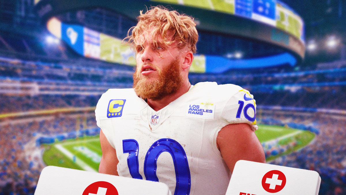 Cooper Kupp with a first aid kit