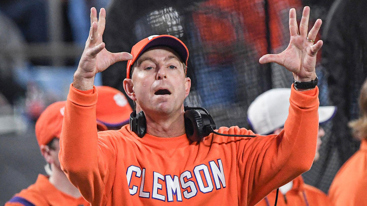 Clemson football head coach Dabo Swinney