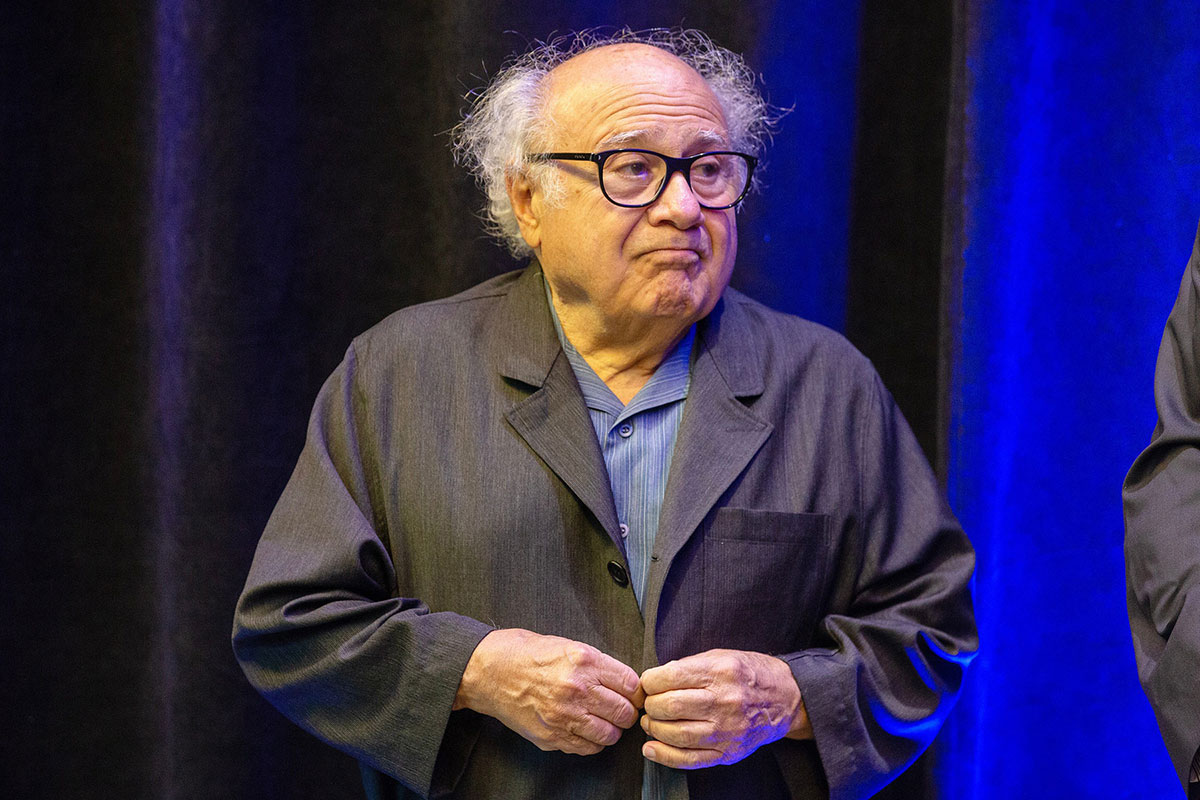 Danny DeVito at press conference in 2023.