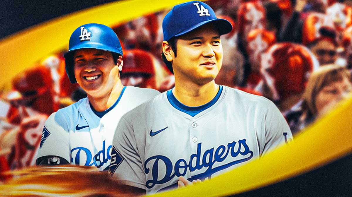 Dodgers' Shohei Ohtani in front of Angels fans