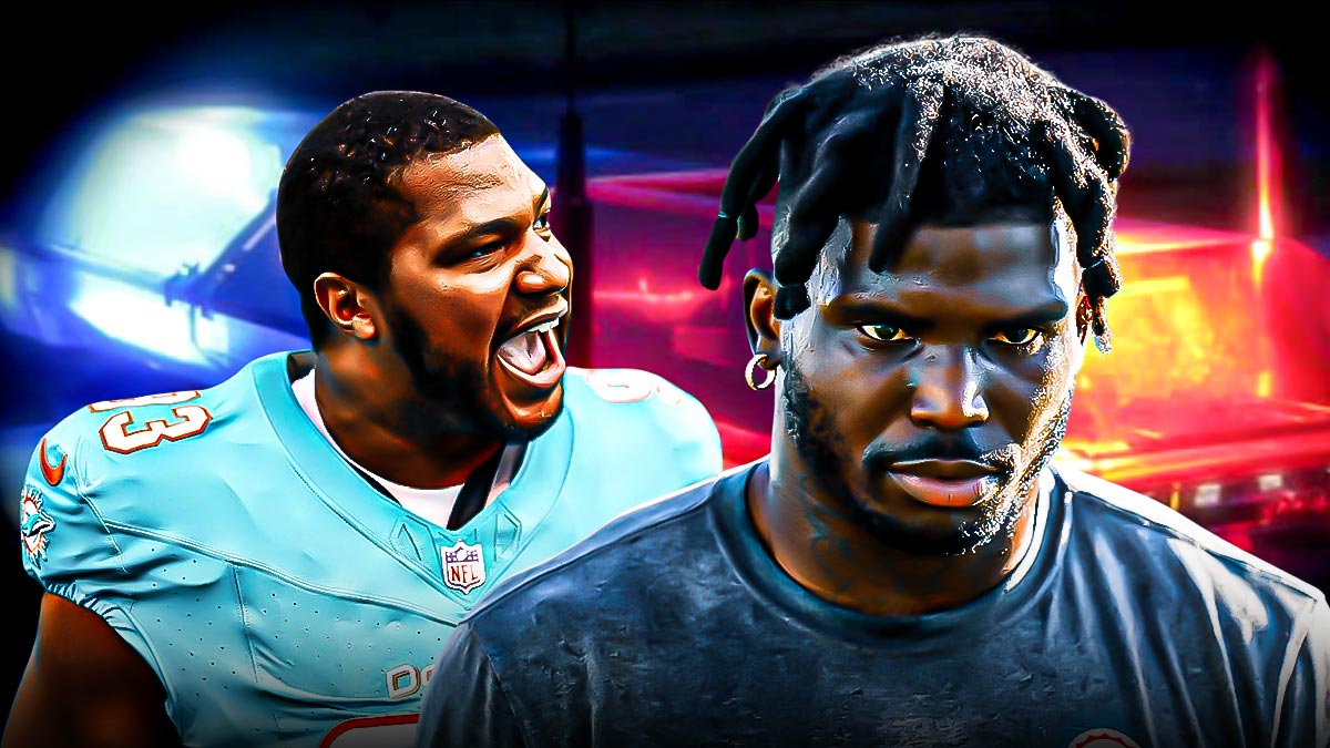 Calais Campbell and Tyreek Hill with police sirens behind them