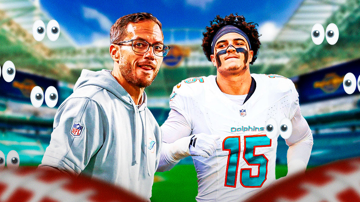 Mike McDaniel, Jaelan Phillips. Eyeball emojis all around