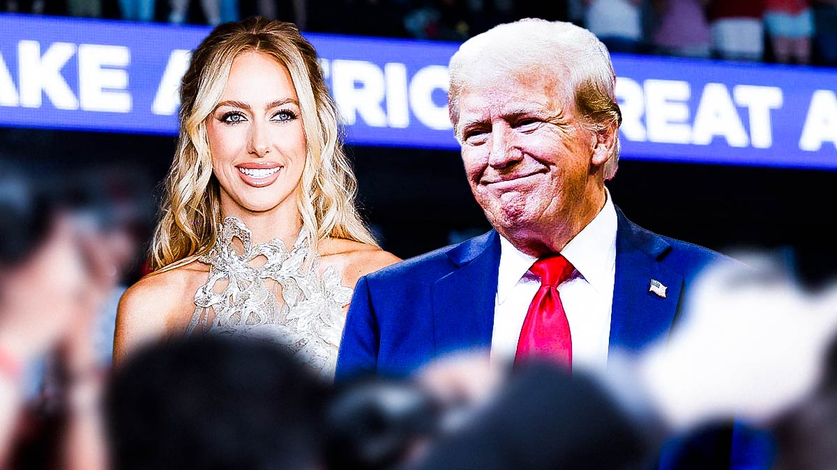 Brittany Mahomes and Donald Trump.