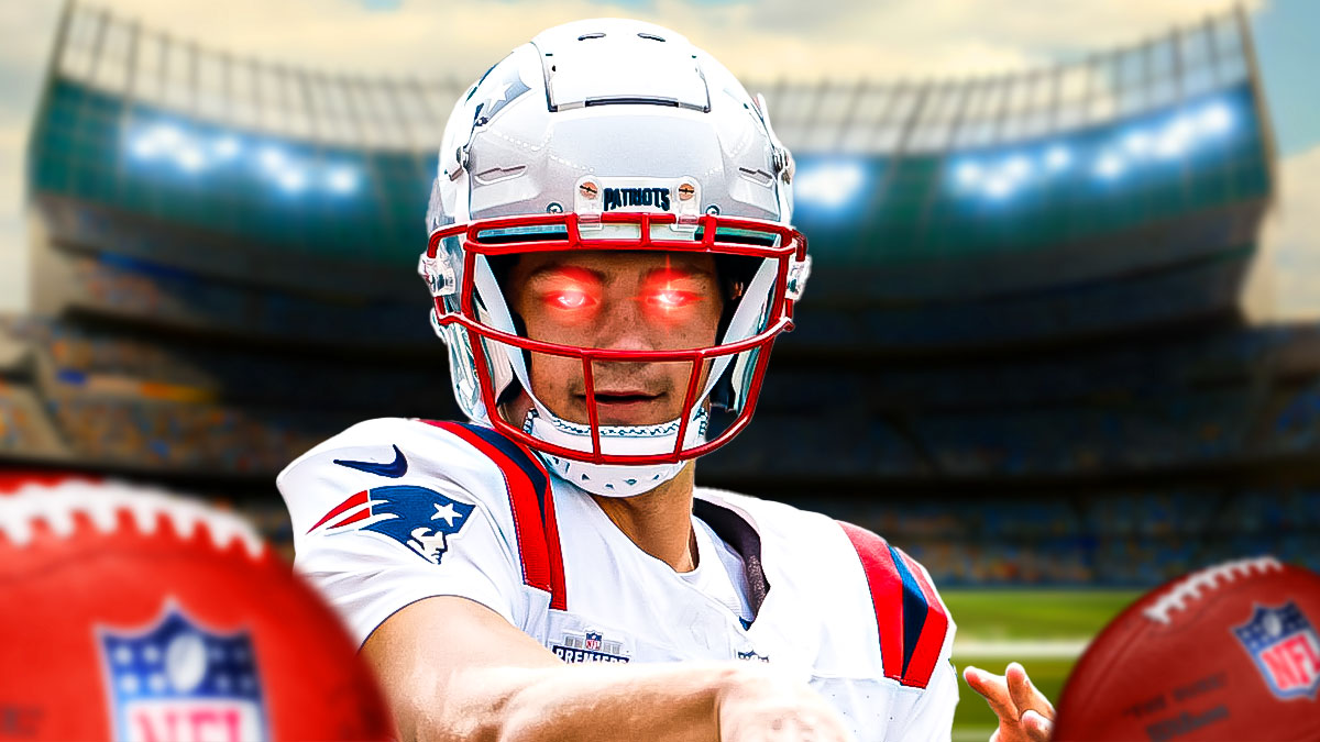 Drake Maye (Patriots) with laser eyes