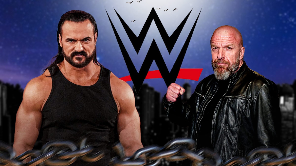 Drew McIntyre and Triple H with the WWE logo as the background.