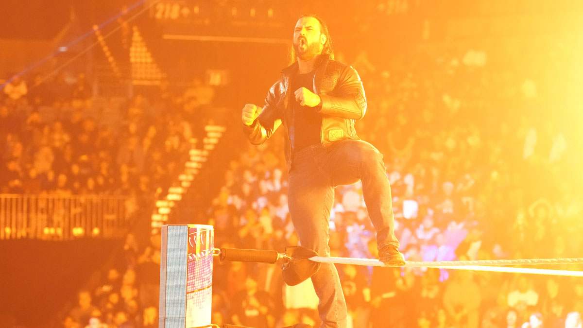 The Scottish Warrior making his entrance on SmackDown on March 24, 2023.