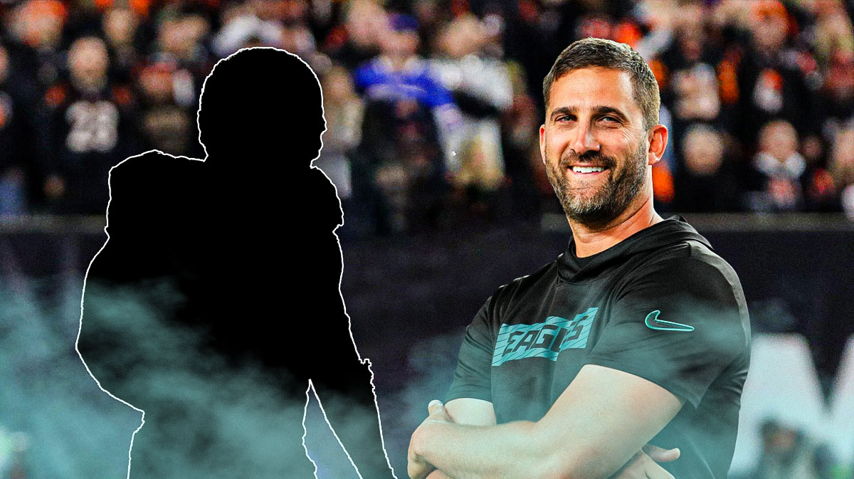 Chris Long as a silhouette. Nick Sirianni.