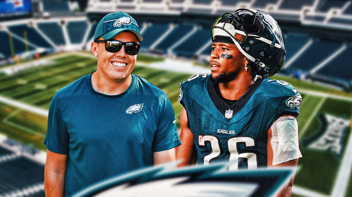 Philadelphia Eagles player Saquon Barkley - Eagles offensive coordinator Kellen Moore