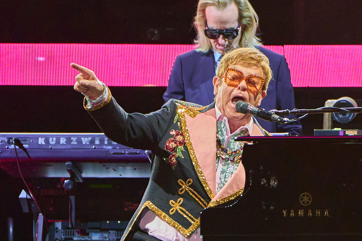 Elton John on the Farewell. Yellow Brick Road Tour on November 11, 2022.
