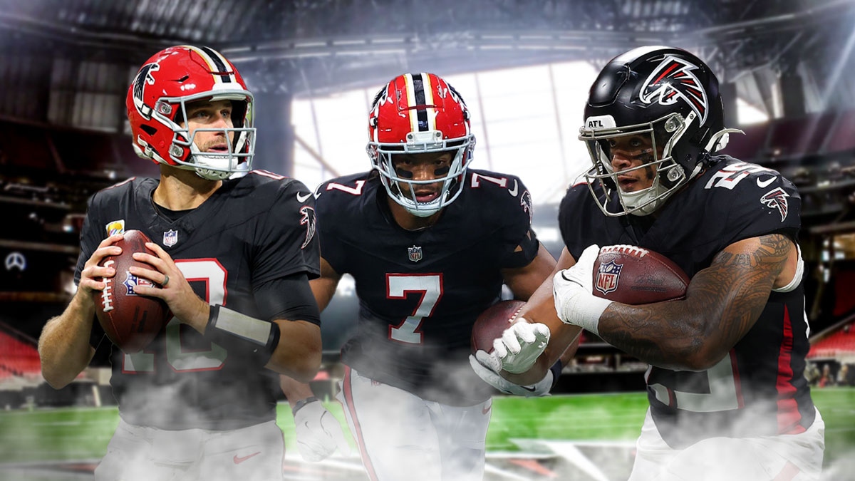 Falcons Kirk Cousins, Bijan Robinson, Tyler Allgeier after win over Saints.