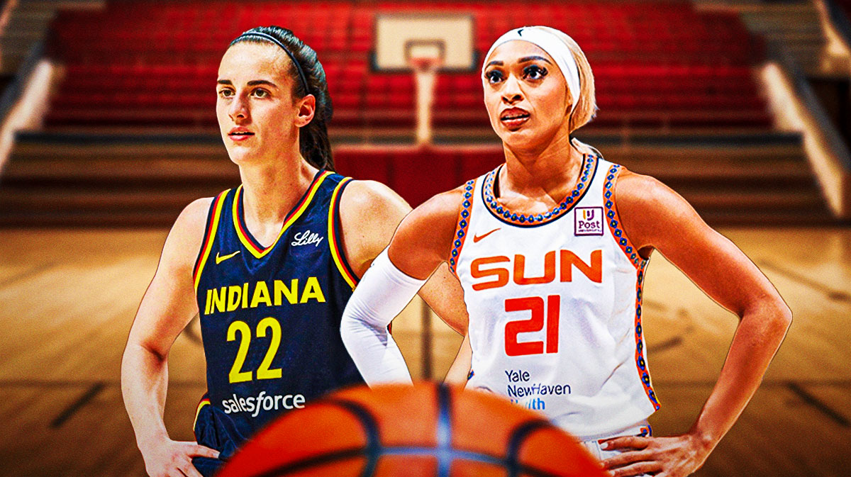 WNBA Indiana Fever Caitlin Clark and WNBA Connecticut Sun player DiJonai Carrington