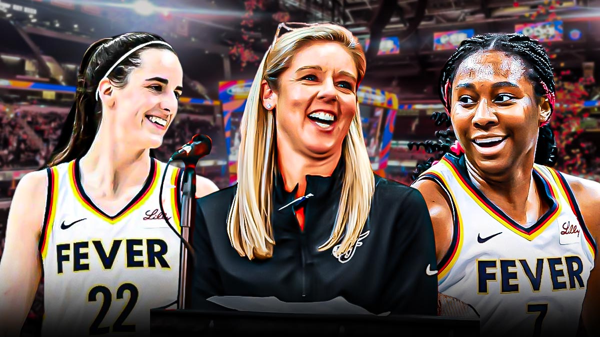 Fever Christie Sides, Caitlin Clark and Aaliyah Boston