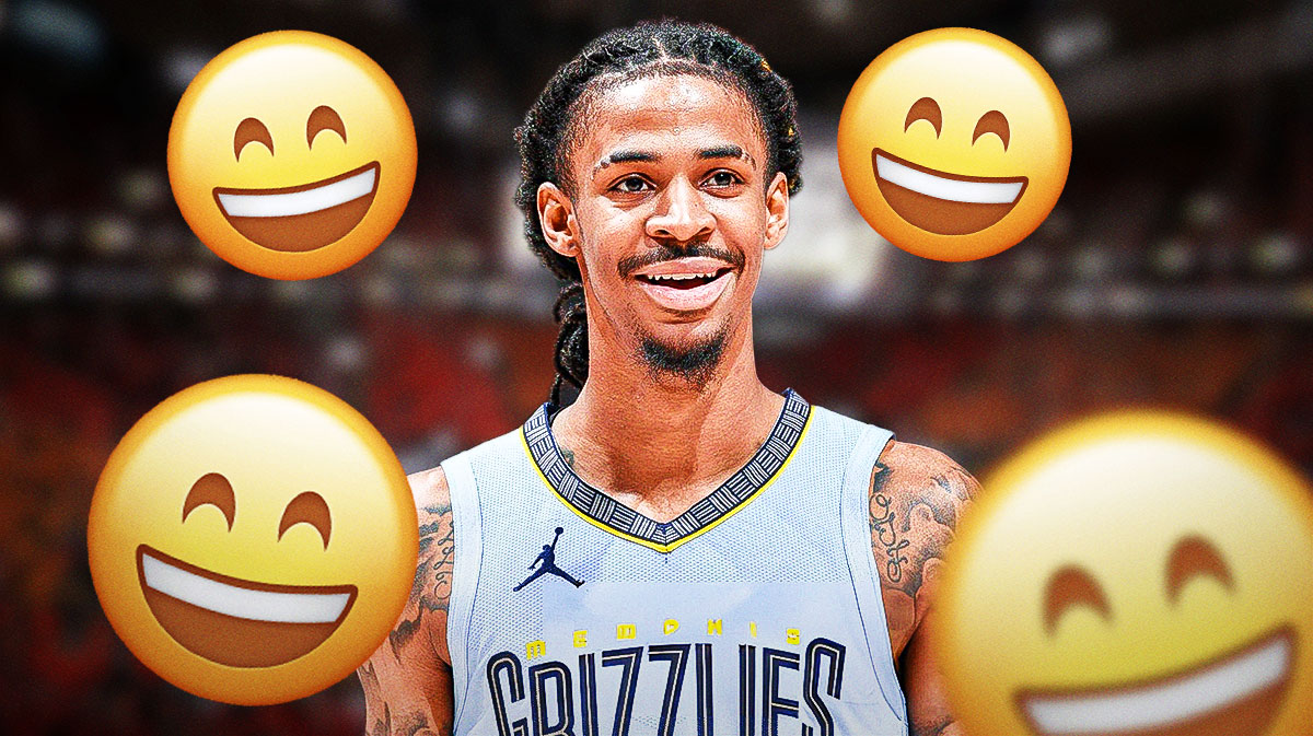 Grizzlies' Ja Morant with smiley faces