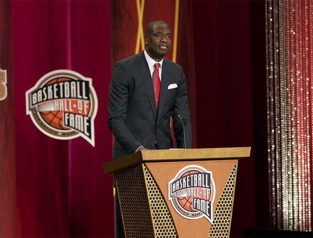 LeBron James pays his respect by sharing his favorite Dikembe Mutombo story at Lakers Media DayDikembe Mutombo speaks during the 2015 Naismith Memorial Basketball Hall of Fame Enshrinement Ceremony at Springfield Symphony Hall