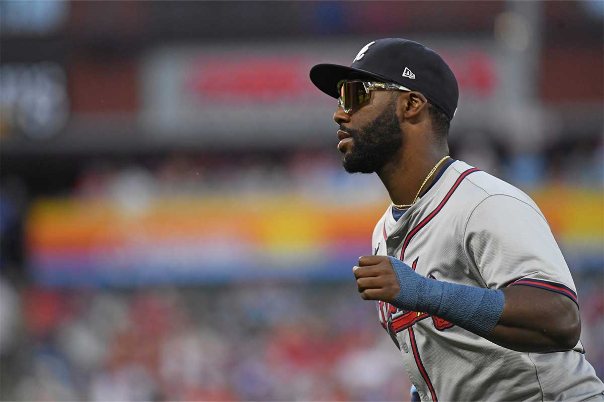 Atlanta Braves outfielder Michael Harris II (23) against the Philadelphia Phillies at Citizens Bank Park.