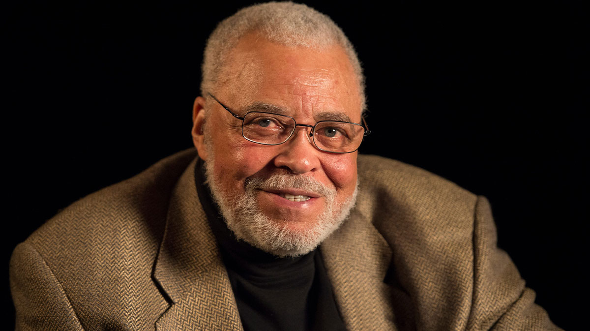 James Earl Jones talks about his movie \"Field of Dreams,\" in New York on March 26, 2014.