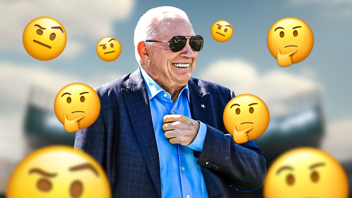 Jerry Jones with confused emojis