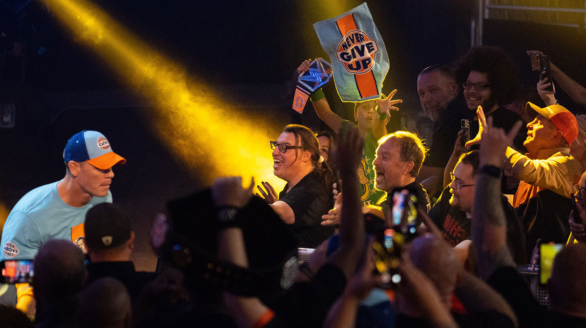 John Cena making his entrance at Fastlane on October 7, 2023.