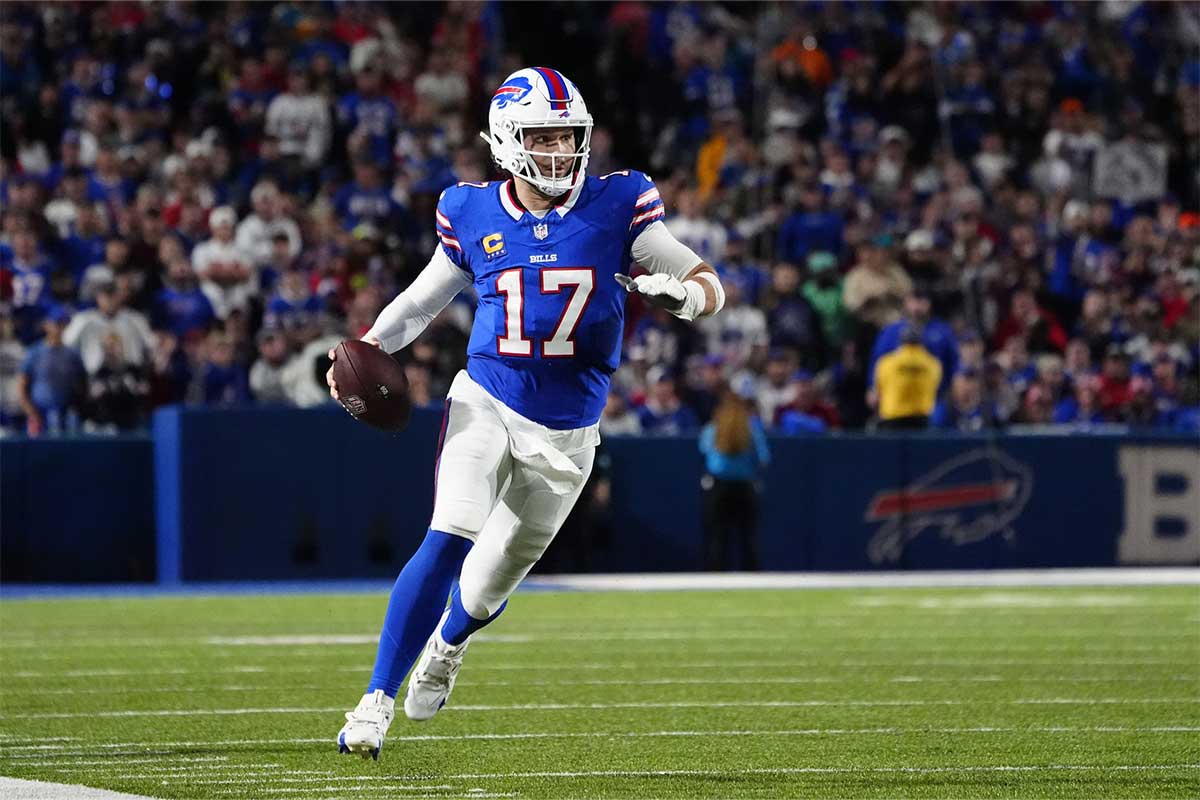 Josh Allen playing against the Jacksonville Jaguars in Week 3 of the 2024 NFL season.
