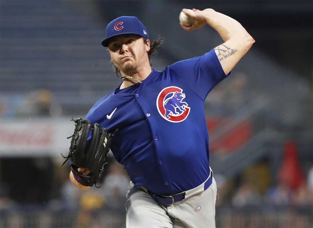 Chicago Cubs starting pitcher Justin Steele (35) delivers a pitch against the Pittsburgh Pirates during the fourth inning at PNC Park.