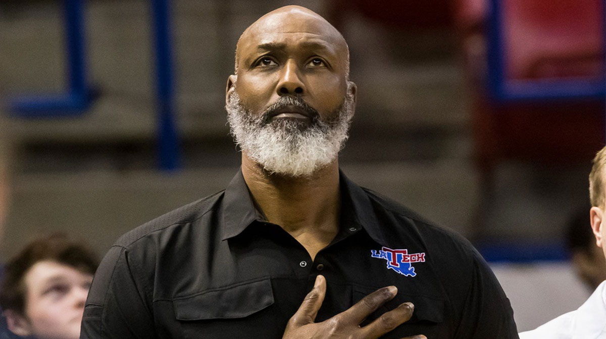 Karl Malone was in attendance for the Louisiana Tech vs. University of Louisiana at Lafayette basketball game on Dec. 14.