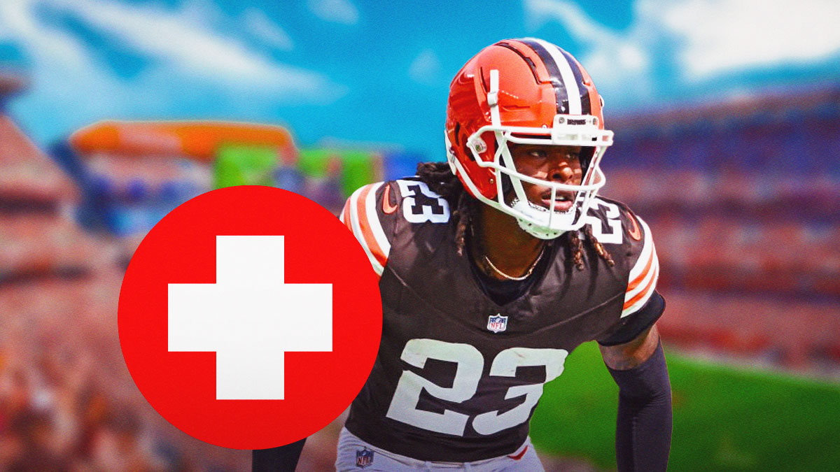 Martin Emerson Jr. (Browns) with medical cross symbol