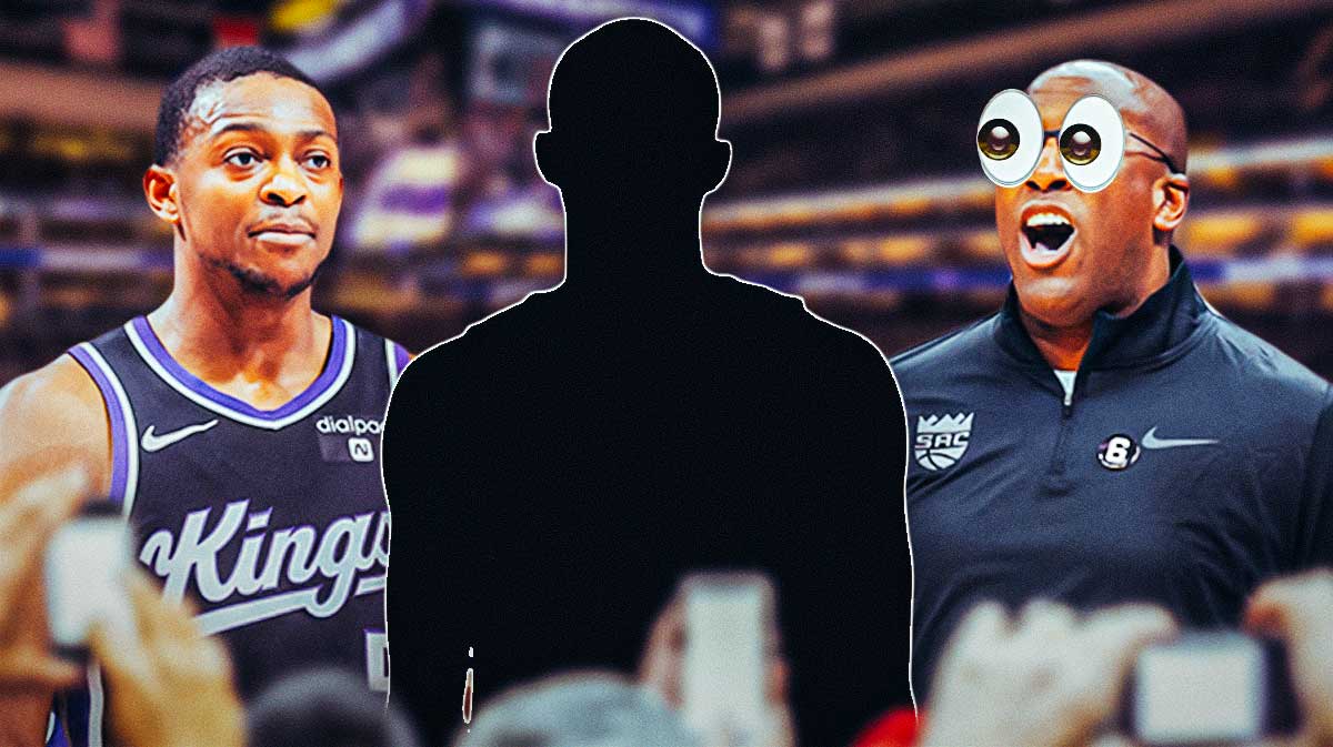 Kings' Mike Brown and De'Aaron Fox with blacked out player