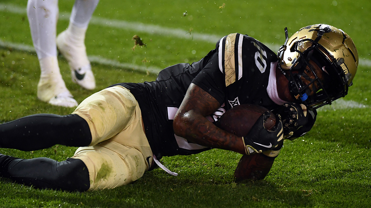 Colorado Buffaloes wide receiver LaJohntay Wester (10) catches a pass to tie the game in the final seconds of the fourth quarter against the Baylor Bears at Folsom Field.