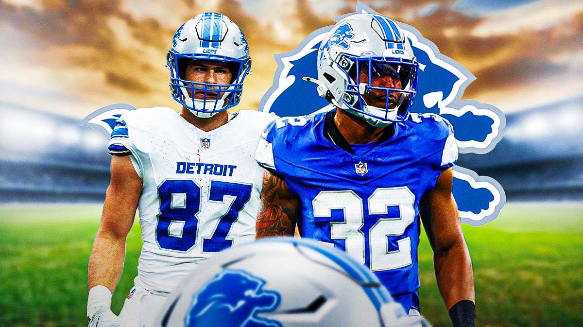 Sam LaPorta and Brian Branch in Detroit Lions uniforms as both players are ready to return from injury.