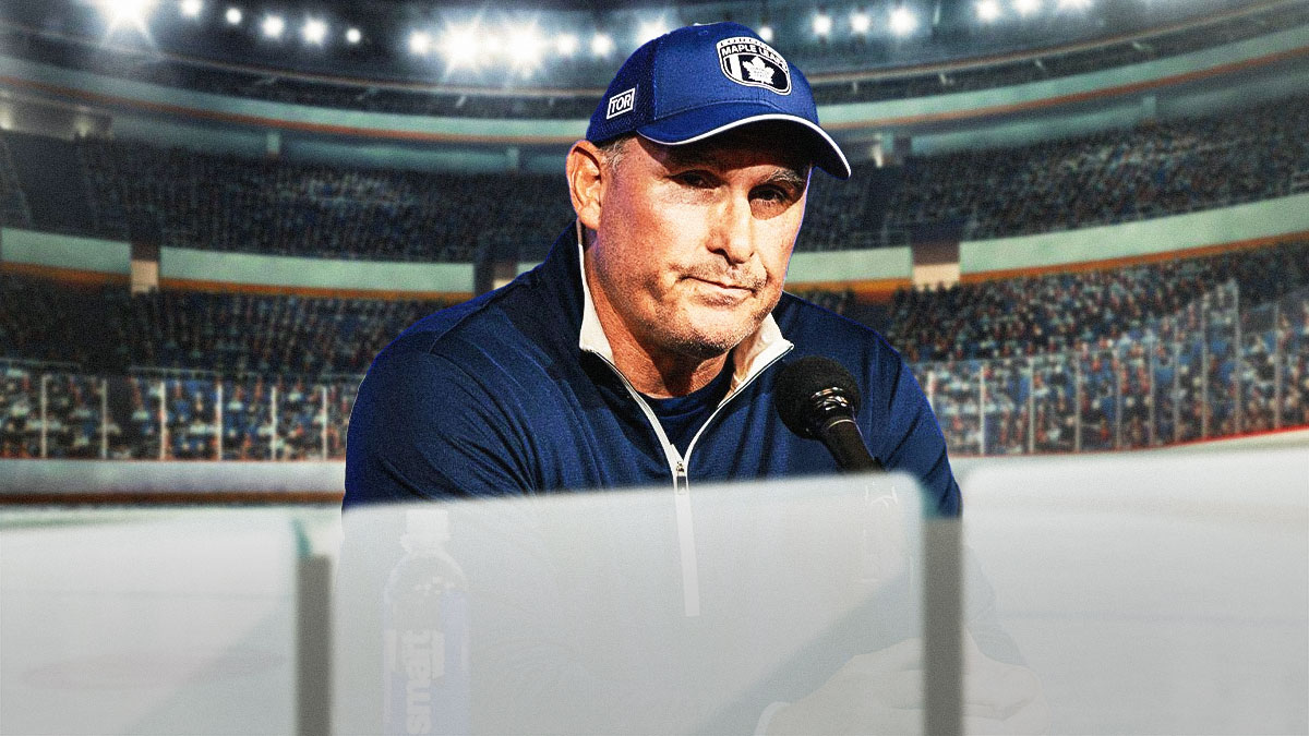 Craig Berube in his practice track suit