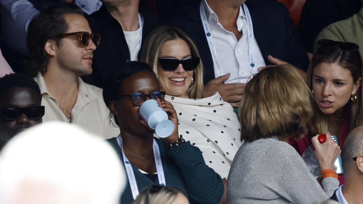 Margot Robbie at The Championships Wimbledon on July 12, 2024.