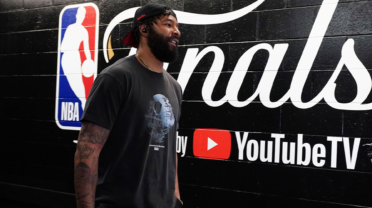 Dallas Mavericks forward Markieff Morris (88) arrives before game two against the Boston Celtics in the 2024 NBA Finals at TD Garden.