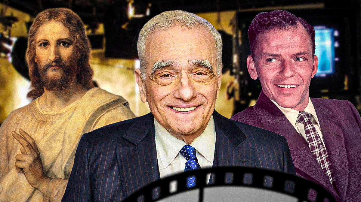 Martin Scorsese in between Jesus and Frank Sinatra.