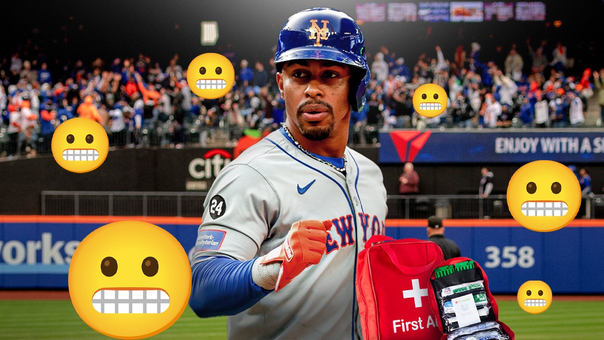 Mets Francisco Lindor with the 😬 emoji with medkits