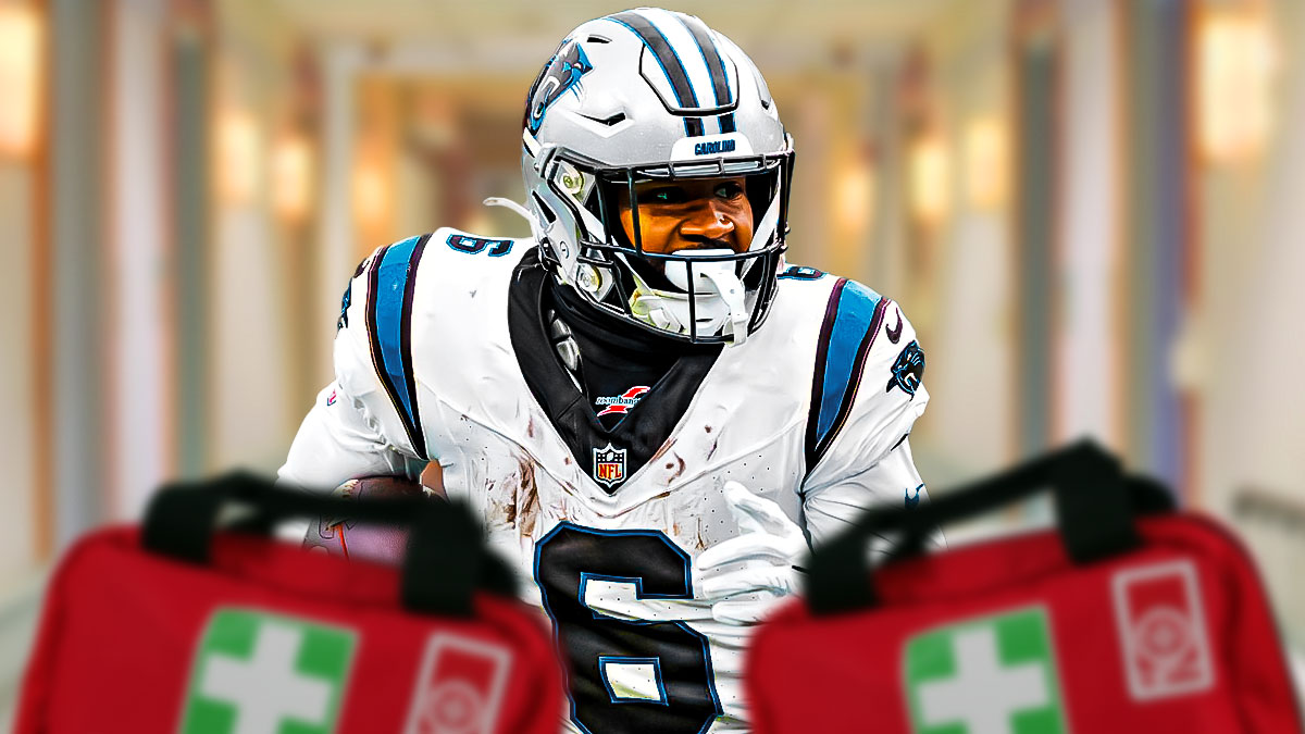 Panthers Miles Sanders Bryce Young and Dave Canales before Week 1 vs Saints