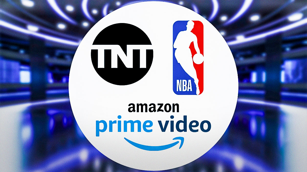 NBA, TNT and Amazon Prime Video logos in a circle