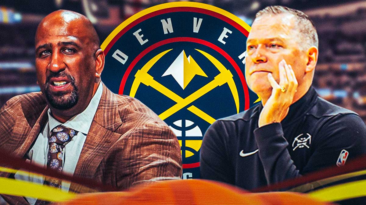 Nuggets' Michael Malone with Calvin Booth