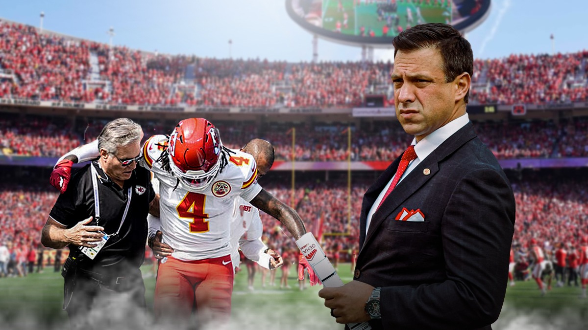 Chiefs WR Rashee Rice and GM Brett Veach