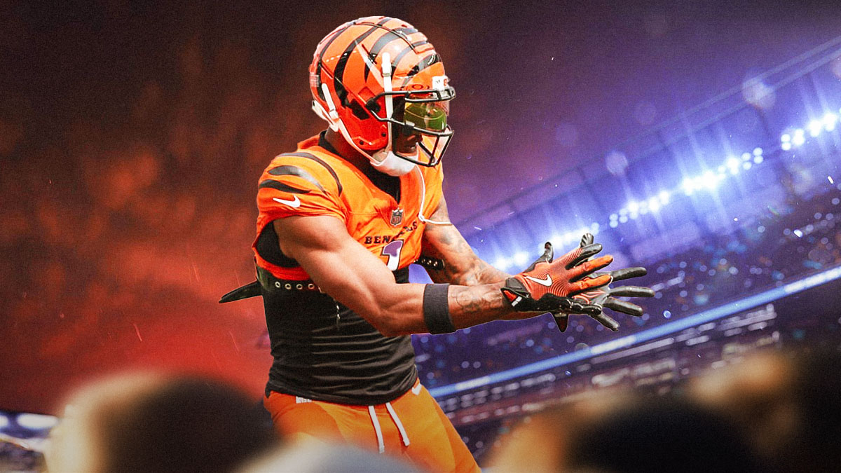 Ja'Marr Chase in a Cincinnati Bengals uniform catching a pass the receiver will not negotiate a contract with the Bengals during the season as he focuses on the Chiefs.