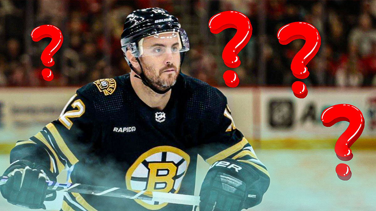 Kevin Shattenkirk in image looking stern, 3-5 question marks, hockey rink in background