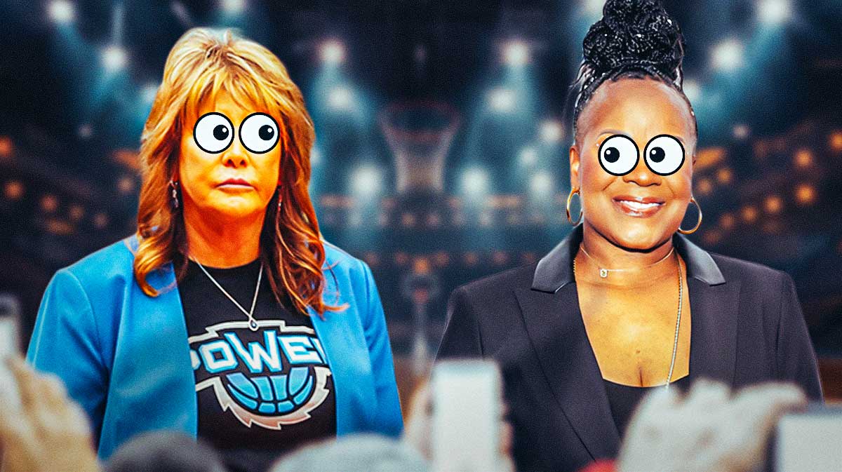 Nancy Lieberman (former WNBA head coach) and Sheryl Swoopes both with woke eyes