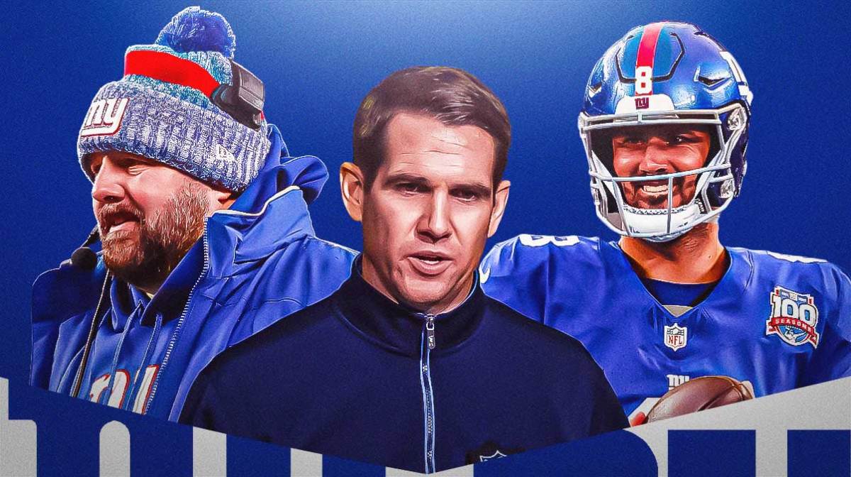 Joe Schoen, Brian Daboll, Daniel Jones.