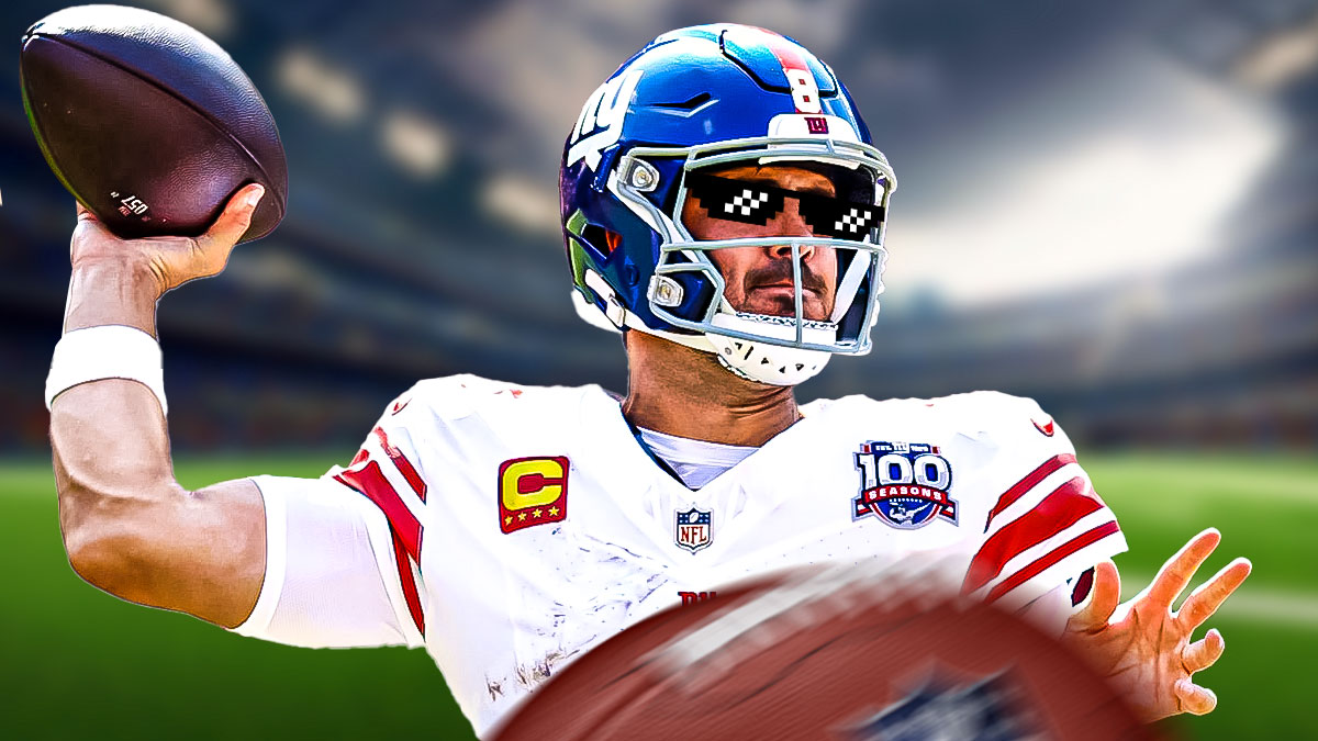 Daniel Jones (Giants) with deal with it shades