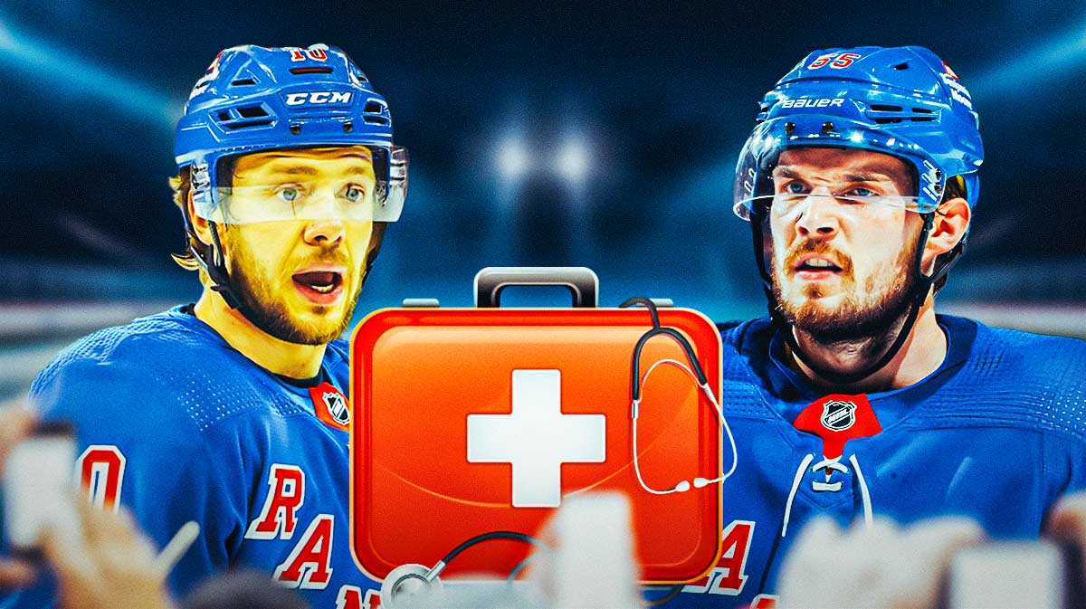 Artemi Panarin, Ryan Lindgren. First aid kit