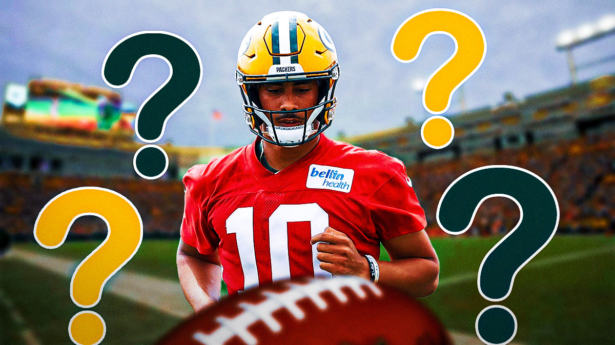 Green Bay Packers quarterback Jordan Love in practice gear