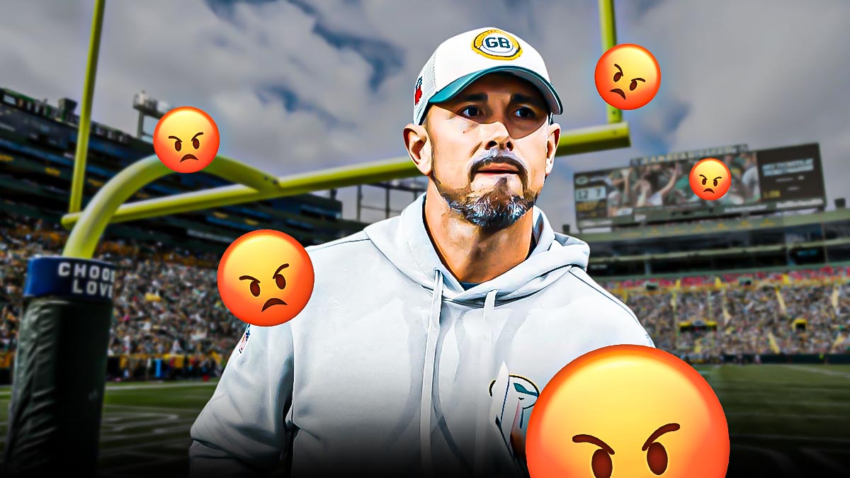 Matt LaFleur with angry emojis around him