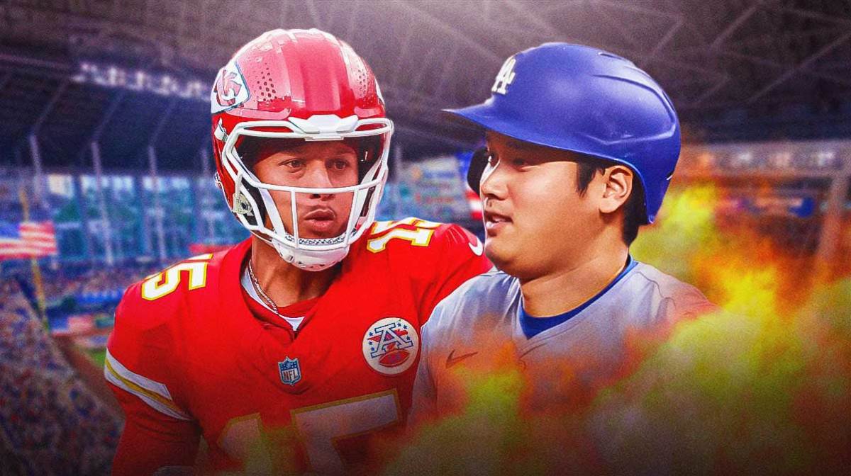 Chiefs' Patrick Mahomes, Dodgers' Shohei Ohtani on fire, LoanDepot Park in back