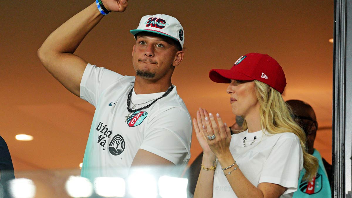 Patrick and Brittany Mahomes at the Women's Cup on August 17, 2024.