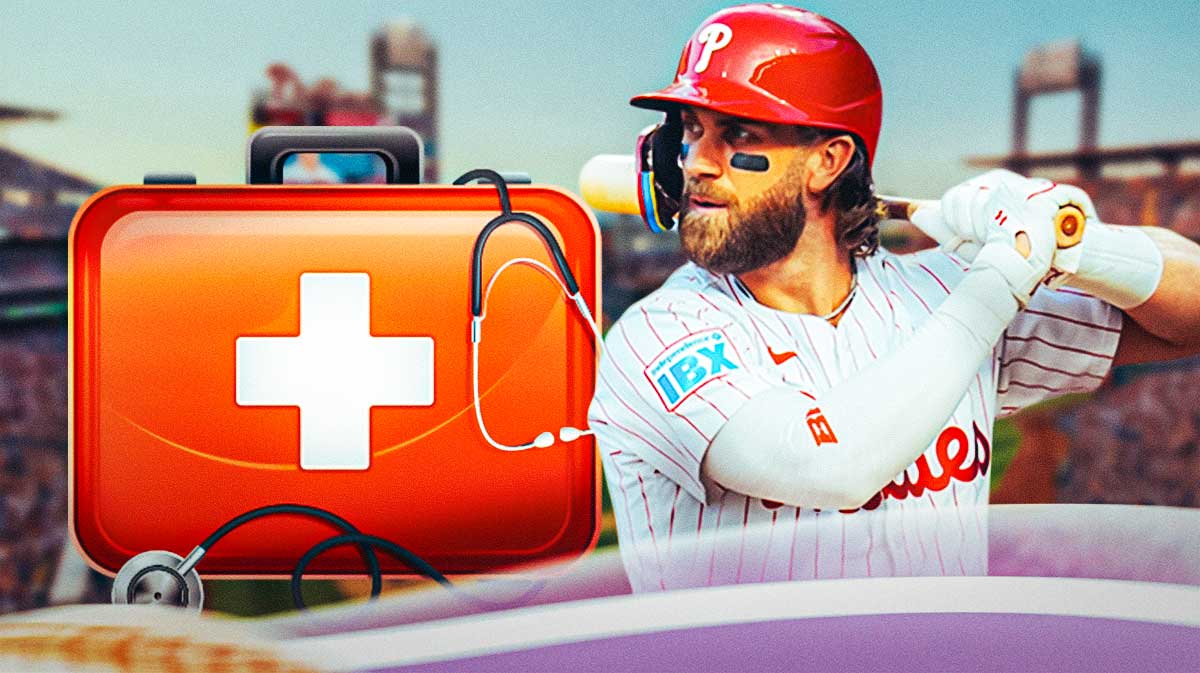 Phillies' Bryce Harper exits game after being hit by pitch